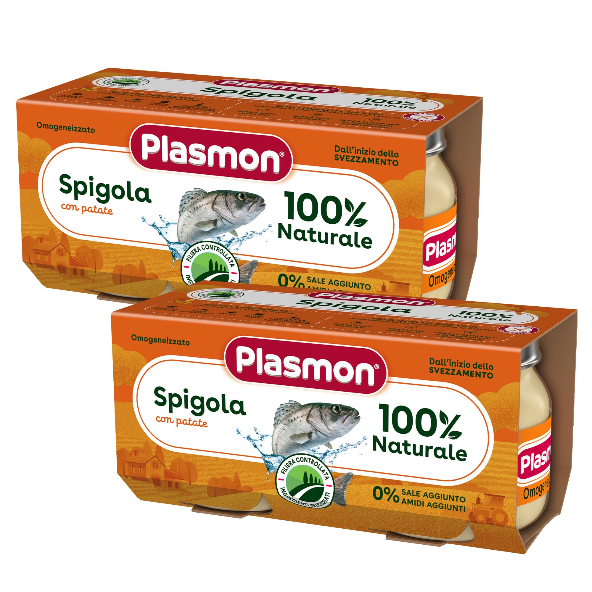 plasmon-omogeneizzato-pesce-spigola-e-patate-petit-pot-poisson-b-b-2x-2x80g image 1