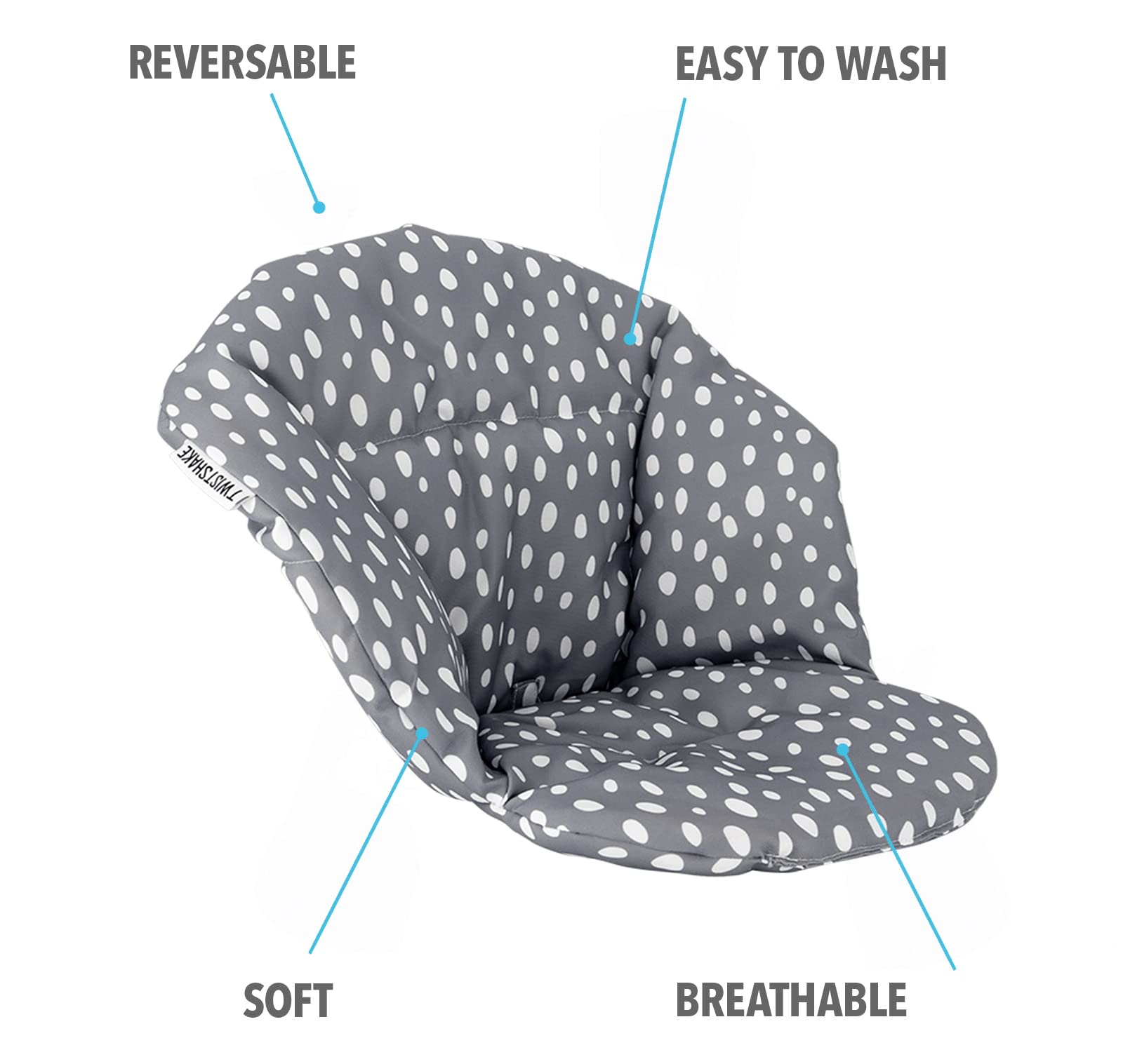 twistshake-coussin-chaise-haute-coton-oeko-tex-gris-6-mois-15-kg image 2