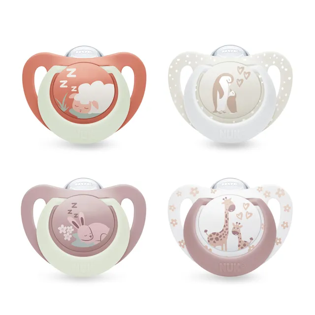 nuk-first-choice-day-night-sucettes-b-b-0-6-mois-phosphorescentes-lot-de-4-assor-2 image 1