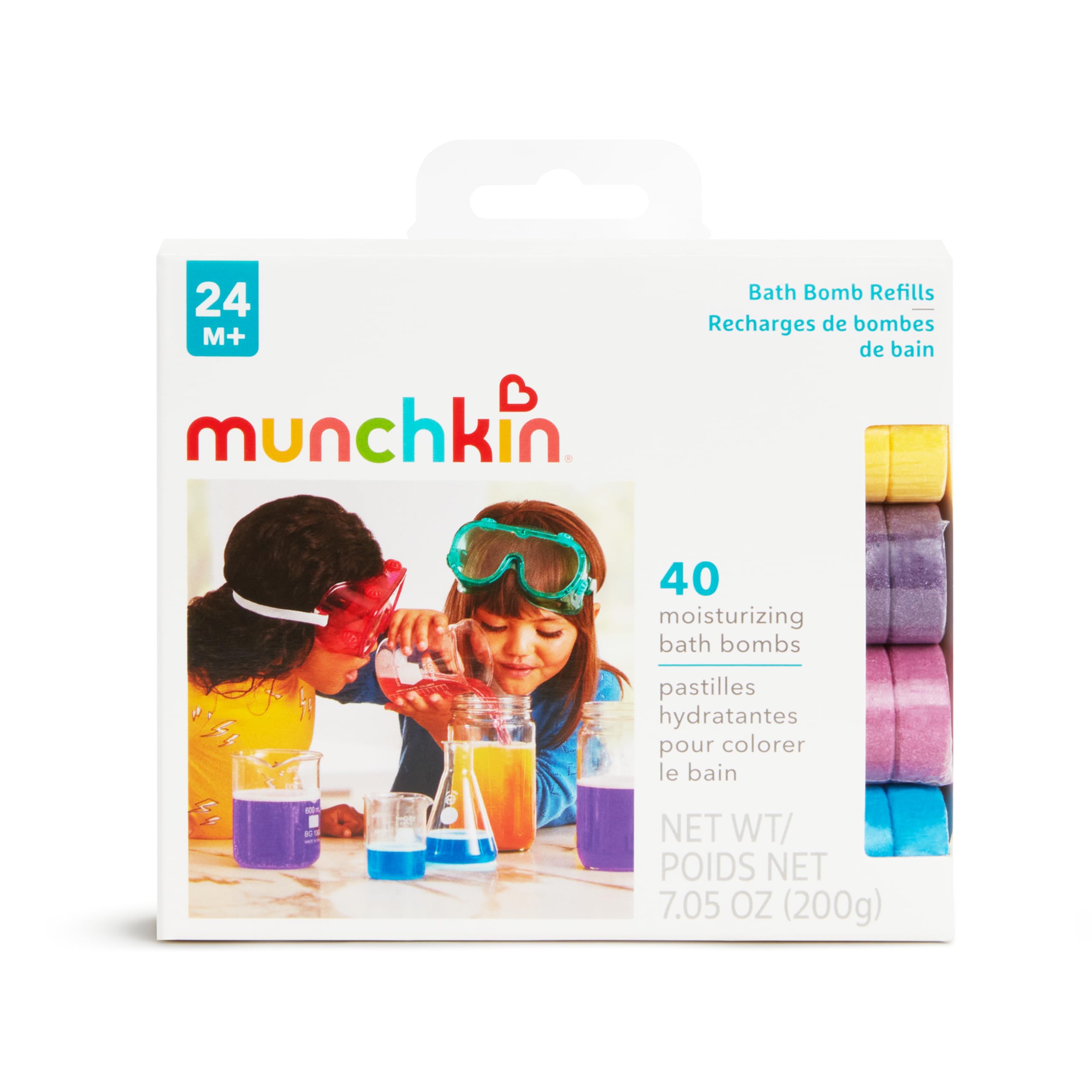 munchkin-colour-buddies-40-bombes-de-bain-enfant-couleur-hydratantes image 2