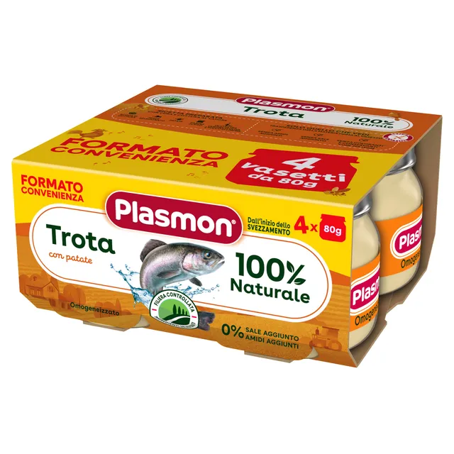 plasmon-omogeneizzato-pesce-trota-e-patate-4x80g image 1