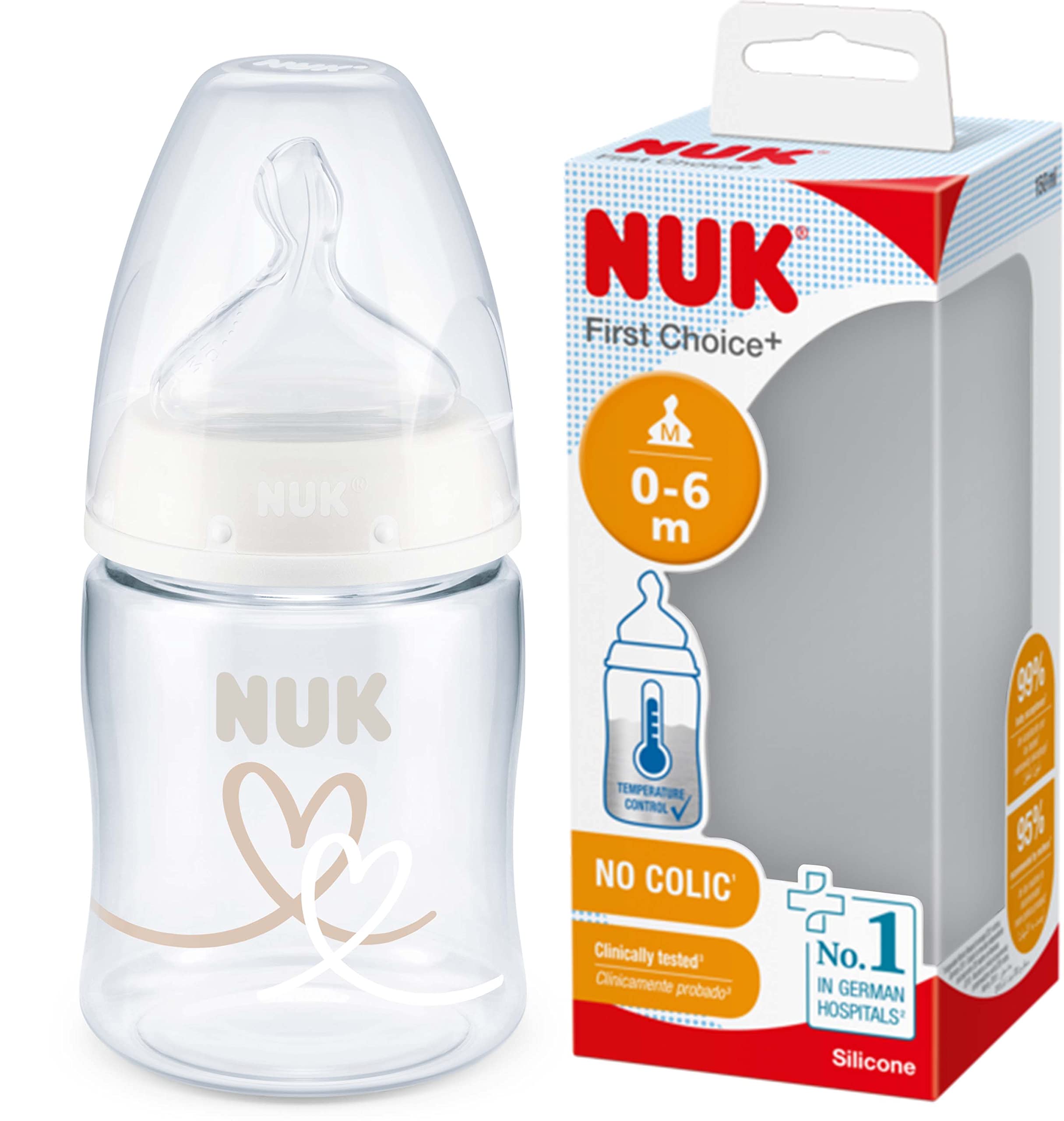 nuk-first-choice-biberon-150-ml-0-6-mois-contr-le-de-temp-rature-t-tine-silicone image 1