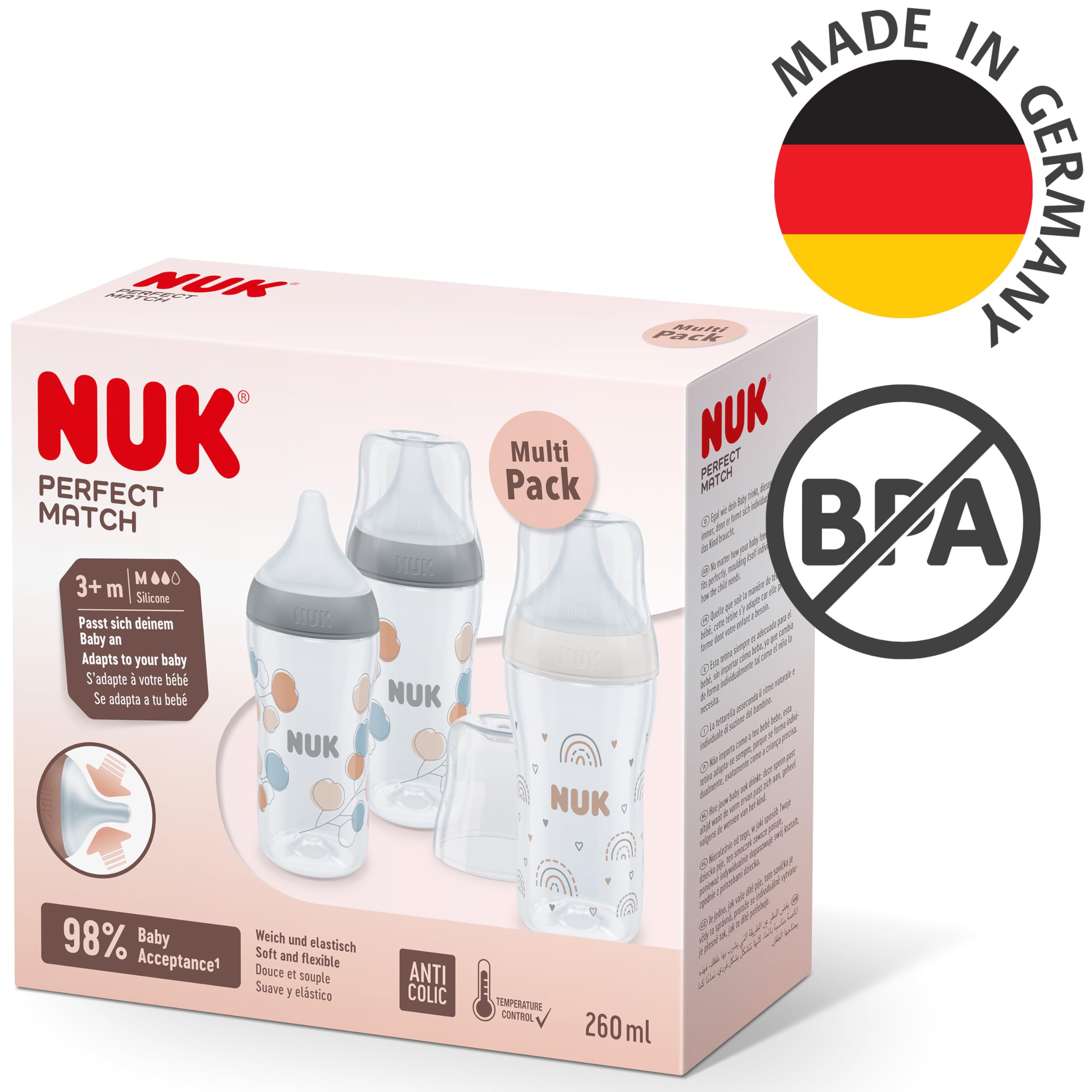 nuk-perfect-match-set-3-biberons-260-ml-t-tine-silicone-3-mois-avec-indicateur-t image 6