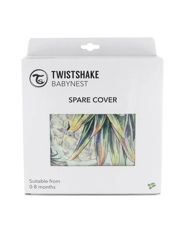twistshake-baby-nest-housse-r-ducteur-de-lit-100-coton-ananas-menthe image 1