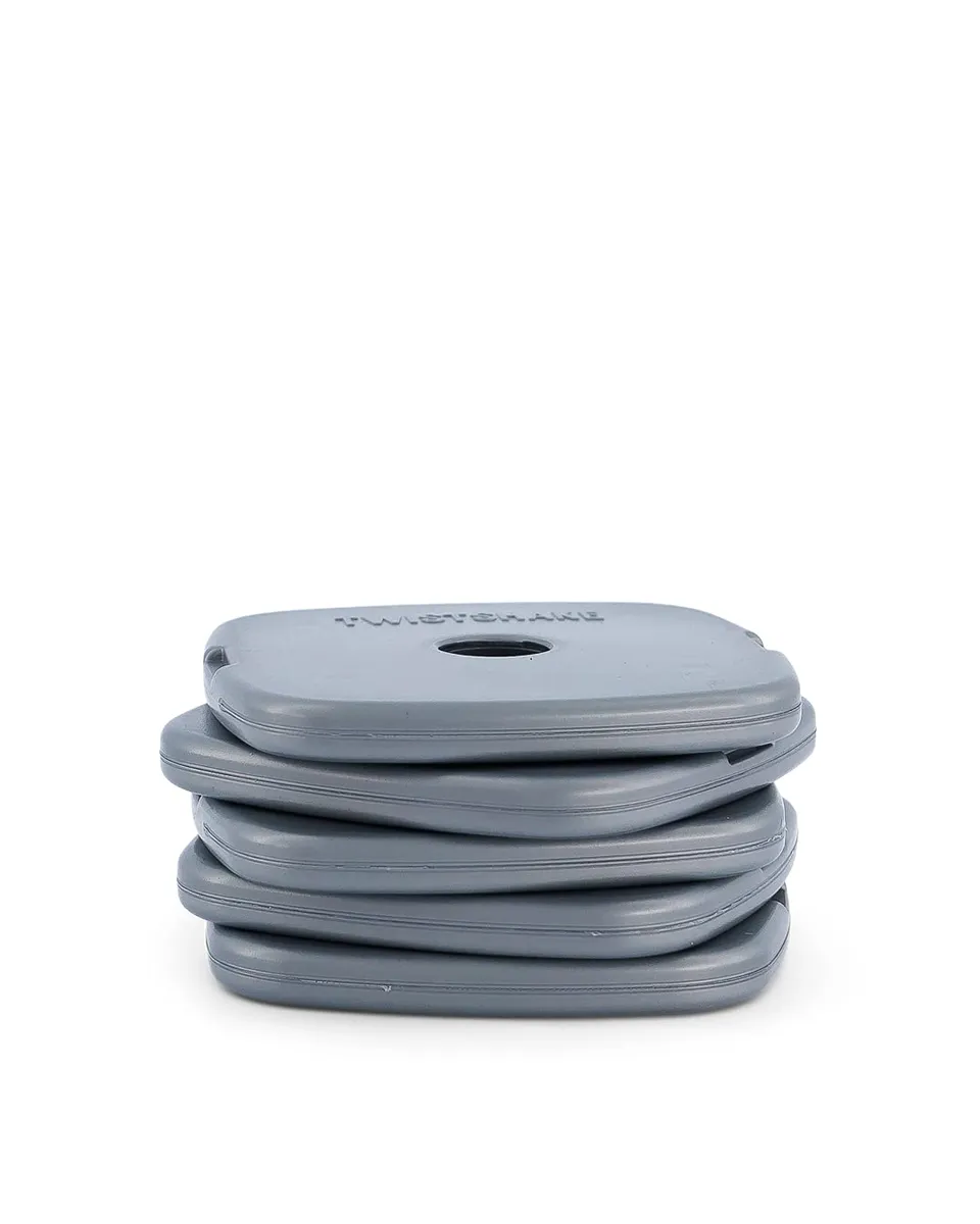 twistshake-lot-de-5-pains-de-glace-fins-12x12x1-3-cm-pour-sac-isotherme-gris image 1