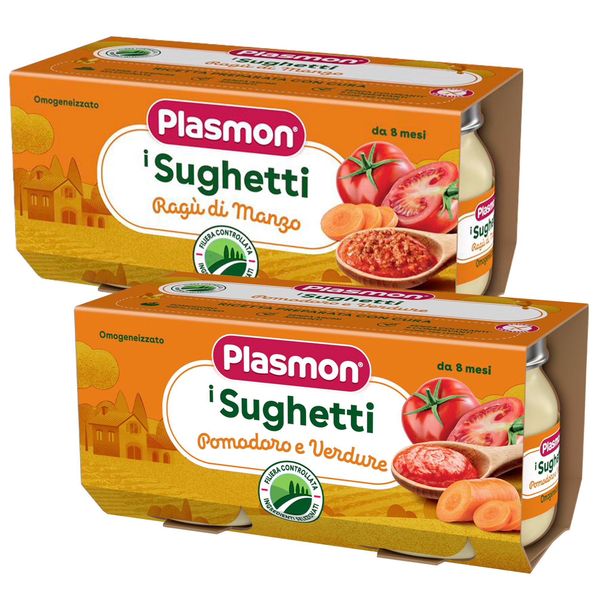 plasmon-i-sughetti-sauce-b-b-tomate-et-viande-4x80g image 1