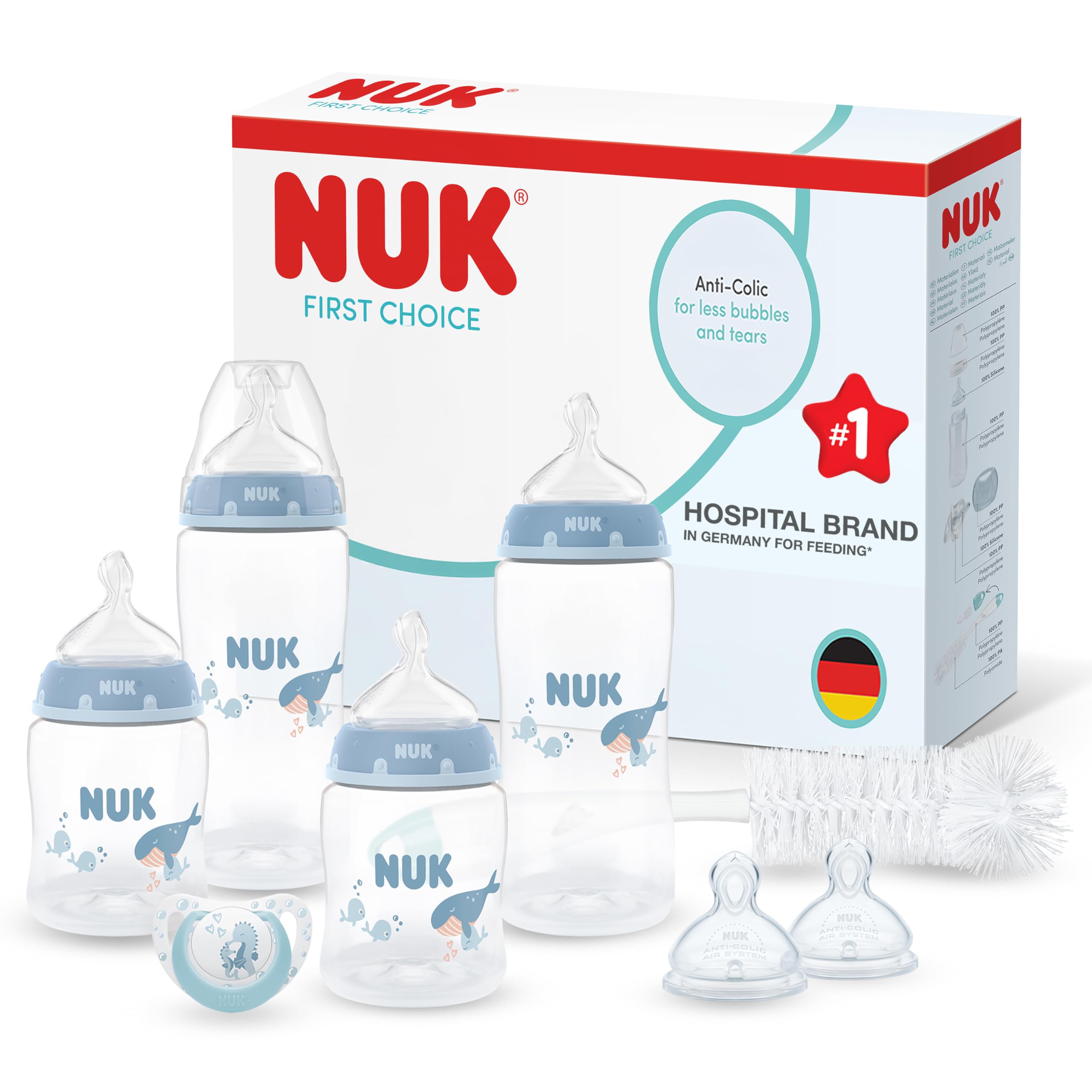 nuk-first-choice-perfect-start-set-biberons-nouveau-n-0-6-mois-baleine-lot-de-8 image 1