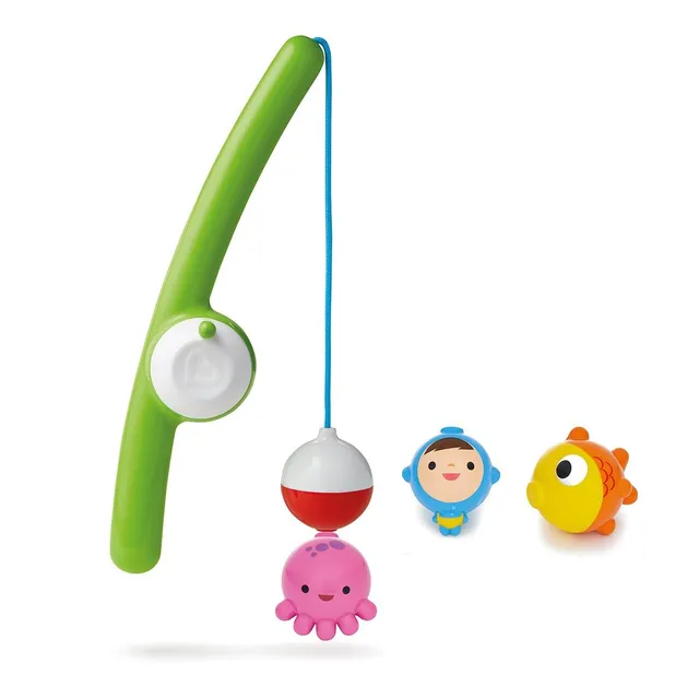 munchkin-gone-fishing-canne-p-che-de-bain-magn-tique-avec-2-poissons-arroseurs image 1