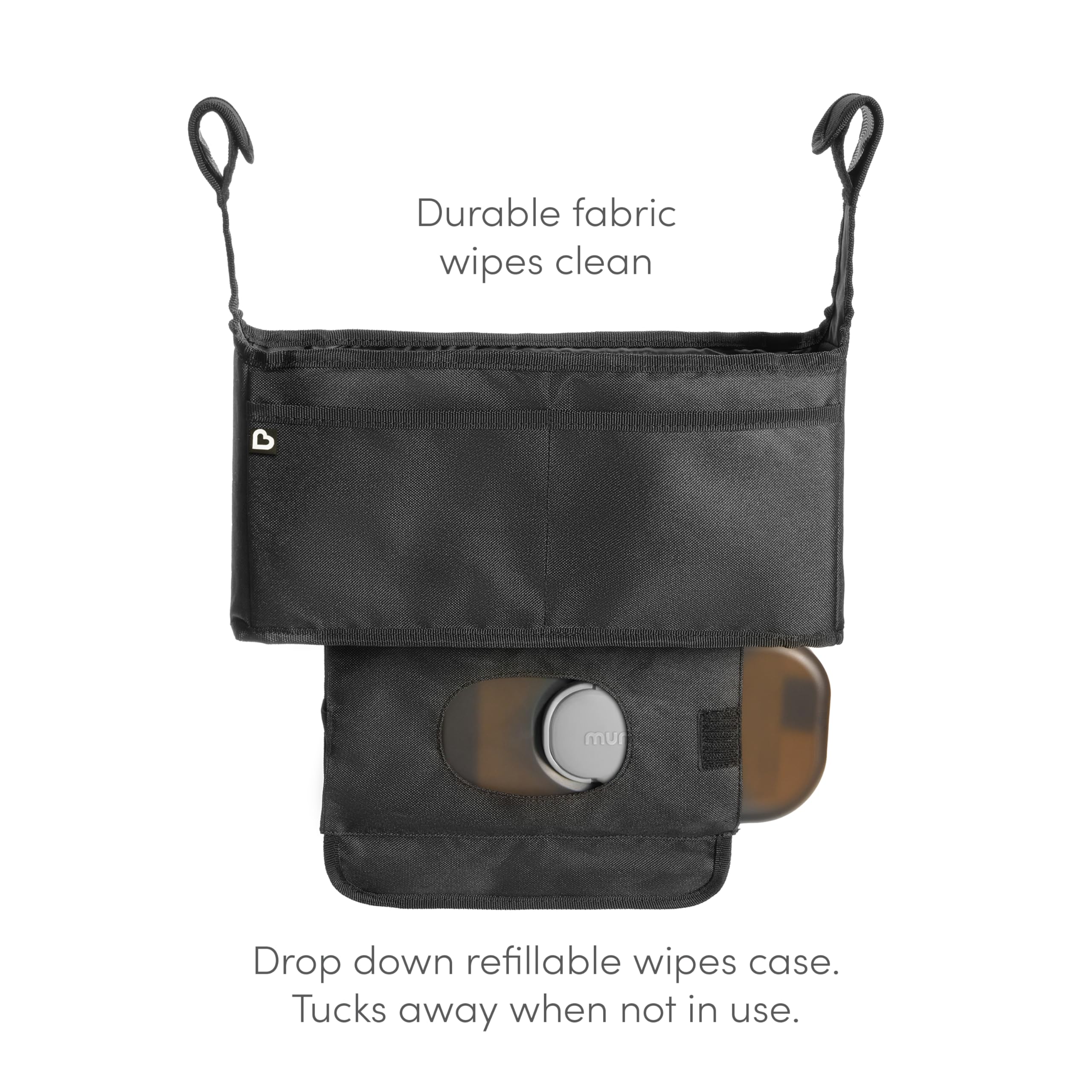 munchkin-organisateur-poussette-universel-noir-avec-2-porte-gobelets-et-tui-ling image 5