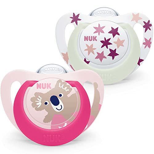 nuk-star-night-day-sucettes-silicone-6-18-mois-koala-rose-lot-de-2 image 8