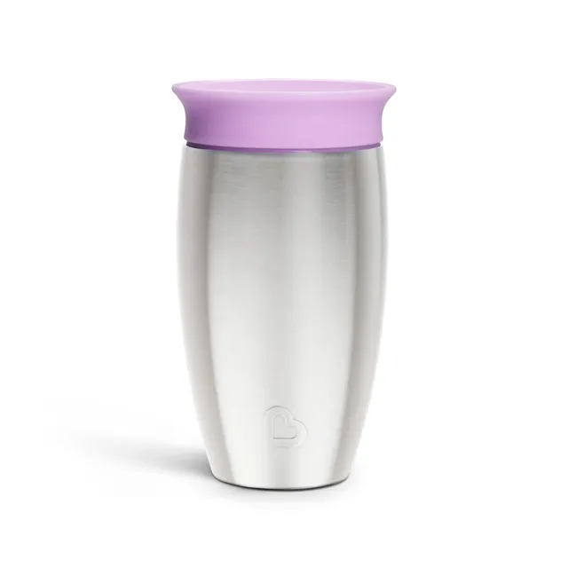 munchkin-miracle-360-tasse-inox-296-ml-violet-12m-anti-fuite image 1