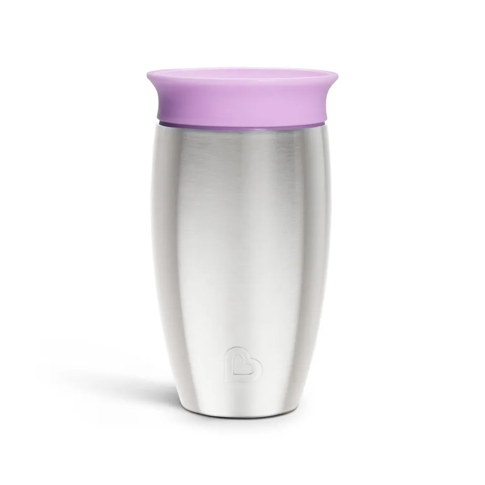 munchkin-miracle-360-tasse-inox-296-ml-violet-12m-anti-fuite image 1