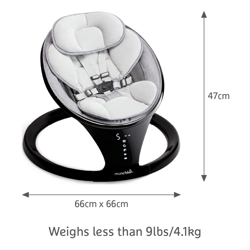 munchkin-balancelle-lectrique-b-b-bluetooth-avec-sons-et-t-l-commande-5-vitesses image 5